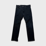 Levi's 510 Skinny Jeans Mens 32x28 Black Dark Wash Stretch Mid Rise Tapered Leg Denim Pants