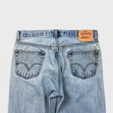 Vintage Y2K Levi's 505 Jeans Mens 36x30 Blue Regular Fit Straight Leg Light Wash Denim Pants