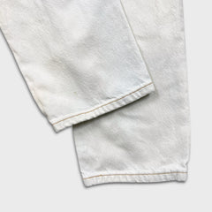 Levi's 501 Jeans Womens 27x26 White Original Fit Straight Light Wash Denim Pants