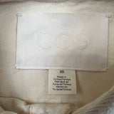 COS Long Sleeve Shirt Mens XS White Natural Overshirt Linen Button Up