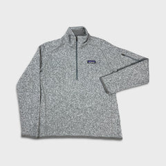 Patagonia Fleece Womens Medium Gray Outdoor Pullover Quarter Zip Jacket