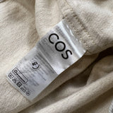 COS Long Sleeve Shirt Mens XS White Natural Overshirt Linen Button Up