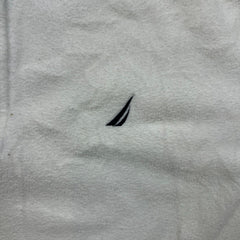 Nautica Fleece Mens Small White 1/4 Zip Outdoor Pullover Jacket