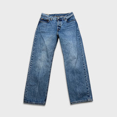 Levi's 501 '90s Style Jeans Womens 27x30 Blue Original Fit Straight Medium Wash Denim Pants