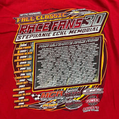 2016 Fall Classic NASCAR Racing T Shirt Mens Large Red Double Sided Graphic Tee