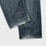 Levi's 505 Jeans Mens 34x30 Blue Regular Fit Straight Leg Dark Wash Denim Pants