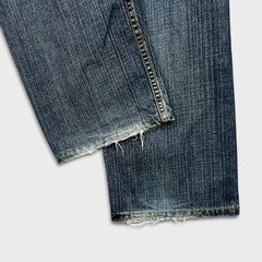 Levi's 505 Jeans Mens 34x30 Blue Regular Fit Straight Leg Dark Wash Denim Pants