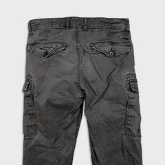 G-Star Raw Pants Mens 32x32 Gray Rovic Zip Straight Faded Wash Cargo Utility Trouser