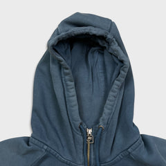 Nike Air Hoodie Mens Large Gray Swoosh Sportswear Full Zip Hooded Sweater