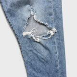 Levi's Wedgie Skinny Jeans Womens 32x26 Blue Light Wash Thrashed High Rise Denim Pants