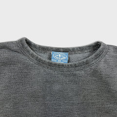 Vintage 90s Miramichi Fishing Sweatshirt Mens Medium Gray Stone Washed Pullover