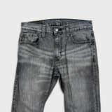 Levi's 502 Jeans Mens 30x30 Black Regular Taper Fit Faded Stone Wash Denim Pants