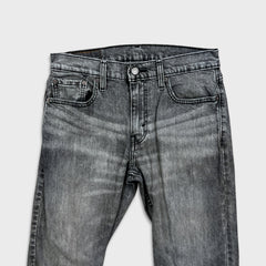 Levi's 502 Jeans Mens 30x30 Black Regular Taper Fit Faded Stone Wash Denim Pants