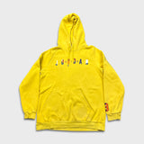 Nike Air Jordan Brand Hoodie Mens Large Yellow Jumpman Pullover Hooded Sweatshirt