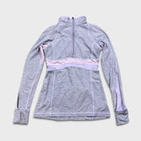 Lululemon Full Tilt Sweatshirt Womens Size 8 Gray 1/4 Zip Sportswear 3M Pullover