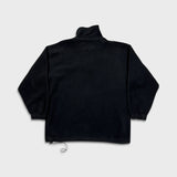 Vintage 90s Tommy Hilfiger Fleece Mens XL Black Flag Pullover 1/4 Zip Jacket