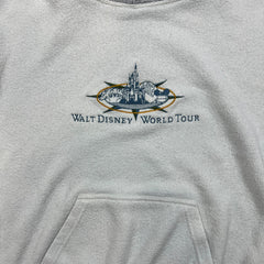 Vintage 90s Walt Disney World Tour Sweatshirt Mens Medium White Mock Neck USA