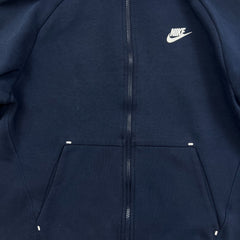 Nike Sportswear Hoodie Mens Medium Blue Tech Fleece Full Zip Hooded Sweater