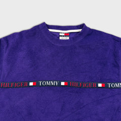 Vintage 90s Tommy Hilfiger Fleece Mens Small Purple Tommy Jeans Jacket