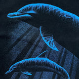 Vintage 90s Dolphin Florida T Shirt Mens Large Black USA Graphic Animal Tee