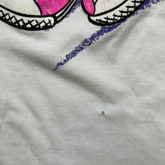 Vintage 90s Mickey Mouse T Shirt Mens Medium White Double Sided Disney Graphic Tee