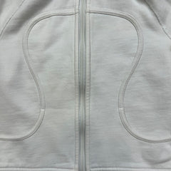Lululemon Scuba Hoodie Womens Size 6 White Full Zip Hooded Sweatshirt