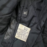Vintage 90s JOFAMA Swedish Leather Trench Coat Women Size 6 Black Quilted Lined