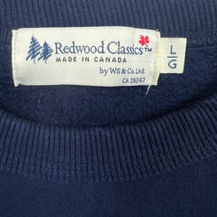 Vintage 90s Blank Sweatshirt Mens Large Blue Boxy Crewneck Pullover