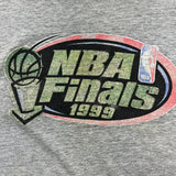 Vintage 1999 NBA Finals T Shirt Mens Large Gray Basketball Sports Graphic Tee