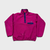 Vintage 90s Patagonia Synchilla Snap T Fleece Mens Large Pink USA Pullover Jacket