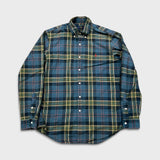 Polo Ralph Lauren Shirt Mens Medium Blue Pony Plaid Striped Preppy Button Up Long Sleeve