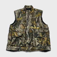 Remington Realtree Vest Mens Large Green Hunting Camo Reversible Utility Jacket