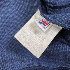 Vintage 90s Fila Sweatshirt Mens Small Blue Japanese 1/4 Zip Tracksuit Top