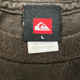 Vintage Y2K Quiksilver T Shirt Mens Large Brown HI Mountain Logo Faded Outdoor Graphic Tee