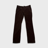 Hugo Boss Rice Slim Fit Pants Mens 32x32 Brown Stretch Corduroy Casual Trouser