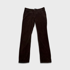 Hugo Boss Rice Slim Fit Pants Mens 32x32 Brown Stretch Corduroy Casual Trouser