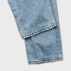 Levi's 501 Jeans Womens 24x30 Blue Original Fit Straight Distressed Light Wash Pants