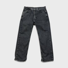Levi's 505 Jeans Mens 32x26 Black Regular Fit Straight Leg Dark Wash Denim Pants