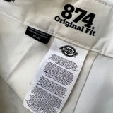 Dickies 874 Pants Mens 36x32 White Original Fit Workwear Casual Chino Trousers