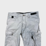 G-Star Raw 3301 Pants Mens 32x27 Gray Straight Fit Casual Utility Cargo Trousers