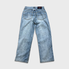 Vintage Tommy Hilfiger Jeans Mens 29x32 Blue Straight Light Wash Denim 90s Pants