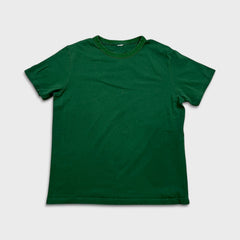 Vintage Blank T Shirt Mens Large Green Heavyweight Basic Short Sleeve Tee
