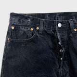 Levi's 501 Jeans Mens 34x30 Black Original Straight Leg Dark Wash Denim Pants