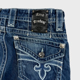 Rock Revival Jeans Mens 34x32 Blue Kurt Straight Leg Medium Wash Distressed Pants