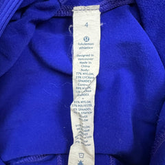 Lululemon Run Stay On Course Pullover Womens Size 4 Blue Sports Hooded Sweater