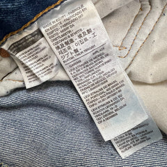 Levi's 501 Jeans Mens 31x32 Blue Original Fit Straight Distressed Denim Pants