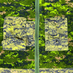 Canadian CADPAT Digital Woodland Camo Combat Fleece Jacket Mens XL Green Full Zip Military