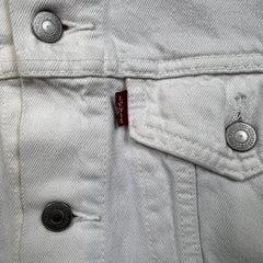 Levi's Type III Denim Jacket Mens Medium White Western Trucker