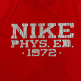 Vintage Y2K Nike Sportswear T Shirt Mens Large Red Phys Ed Short Sleeve Graphic Tee