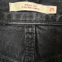 Levi's Jeans Womens 28x31 Black Baggy Dad Dark Wash Faded Denim Pants